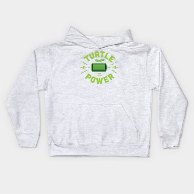 Turtle Power - ooze green Kids Hoodie by HtCRU